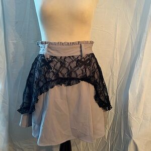 Elegant Black Lace Overlay Skirt